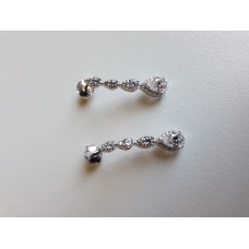 Σκουλαρίκια κρεμαστά σε λευκόχρυσο 14Κ (E267)